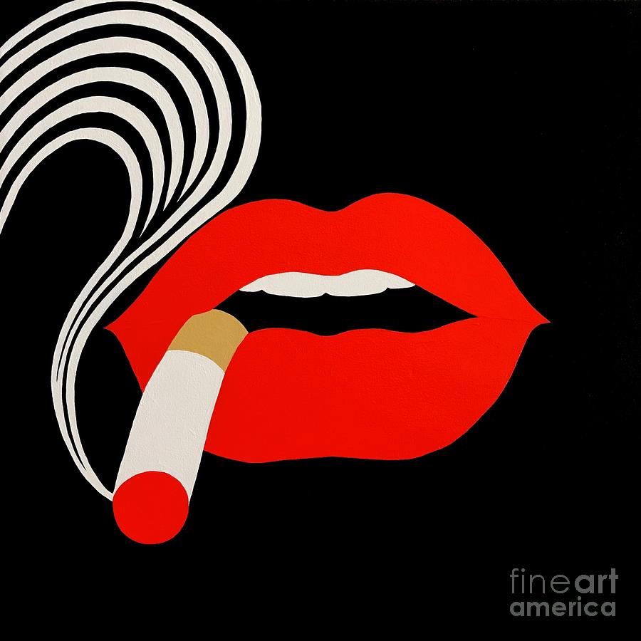 Smoking Malevich  Painting by Natalia Astankina