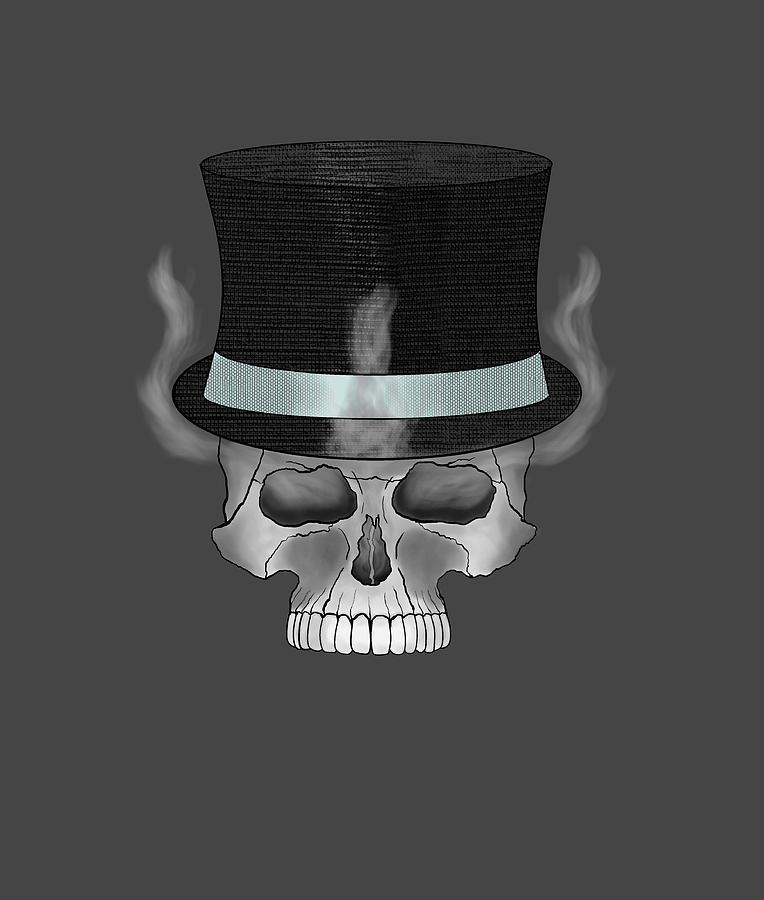 Smoking Skull in Top Hat Digital Art by Mark Denton - Fine Art America