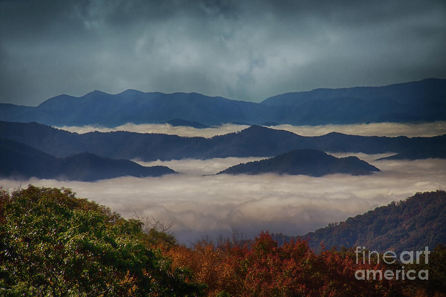 Mountain Photograph - Smoky Mountain Fog by Tom Gari Gallery-Three-Photography