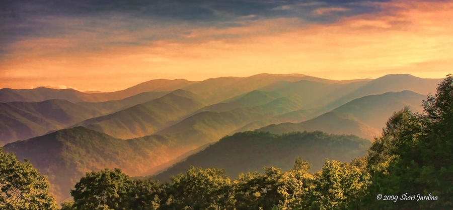 Mountain Photograph - Smoky Mountain Layers at Sunset by Shari Jardina