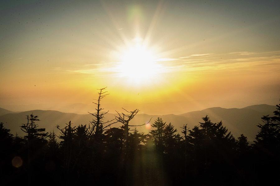 Smoky Mountain Sun Burst Photograph by Colin Collins