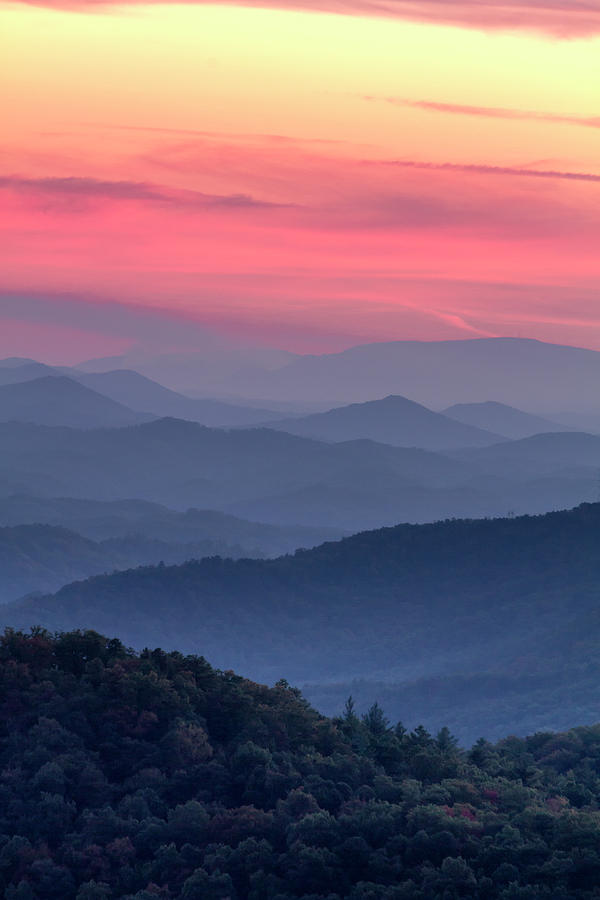 Smoky Mountain Sunset Photograph by Teri Virbickis