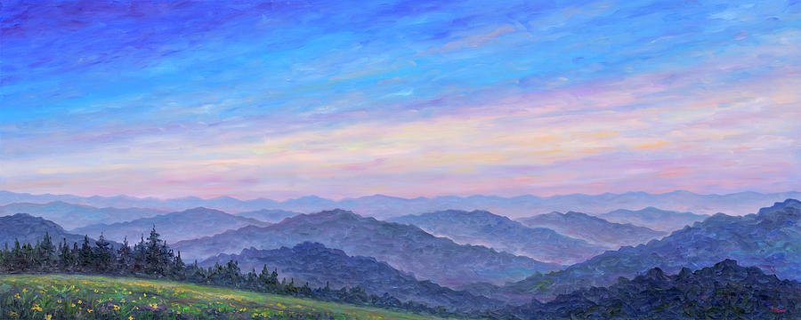 Flower Painting - Smoky Mountain Wildflowers - Panorama by Jeff Pittman