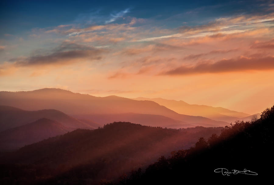 Smoky Mountains In A Sunset Mist Photograph by Dan Barba