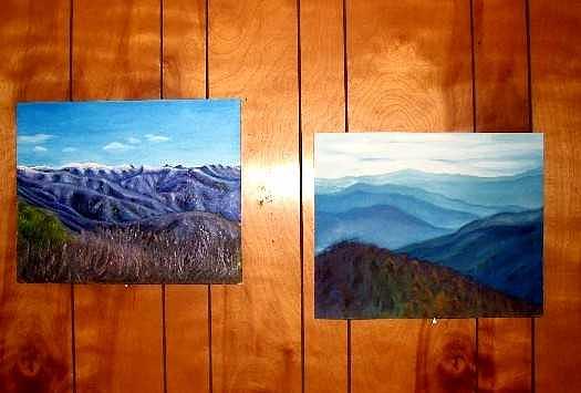 Lanscape Painting - Smoky Mountains landscape original oil painting by Natalja Picugina Lanscape Painting - Smoky Mountains landscape original oil painting by Natalja Picugina