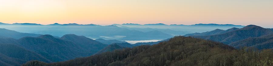 Smoky mountains Sunrise panorama 1 Full Photograph by Mati Krimerman