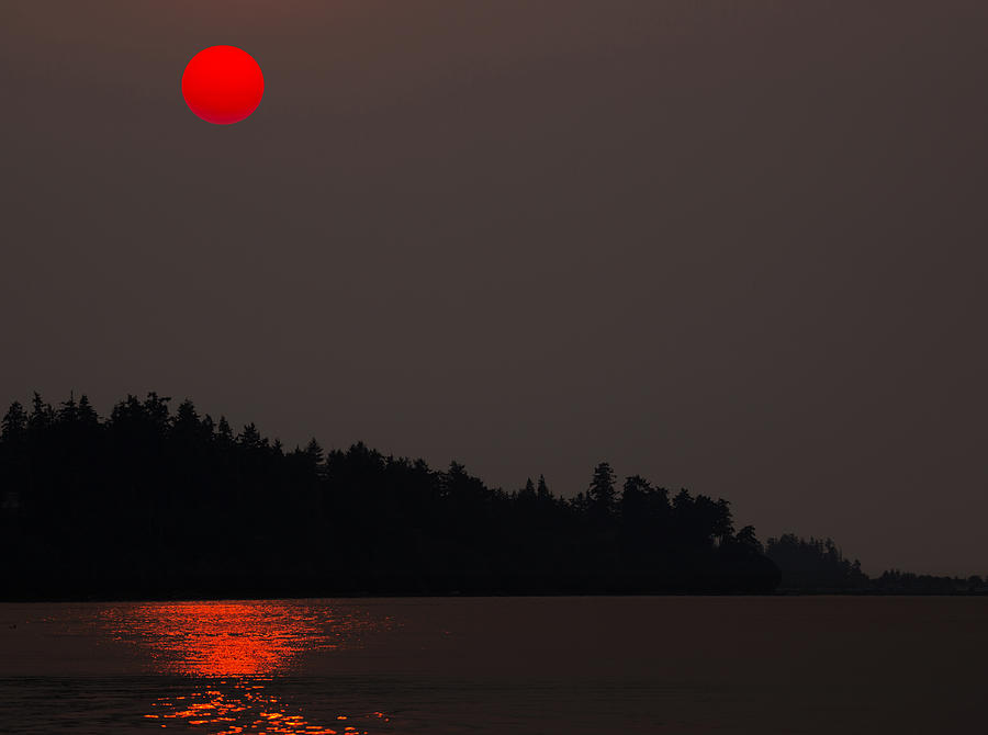 Smoky Sunset Photograph by Randy Hall
