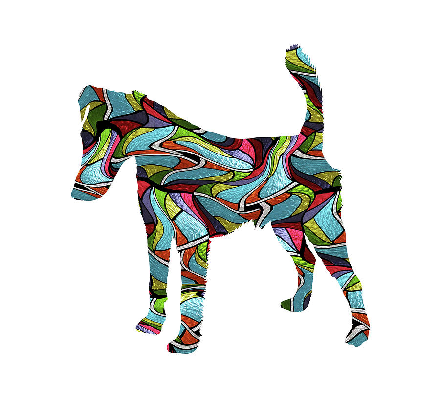 Smooth Fox Terrier Spirit Glass Digital Art by Gregory Murray