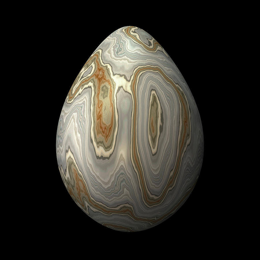 Smooth Grey Marble Egg Digital Art by Hakon Soreide