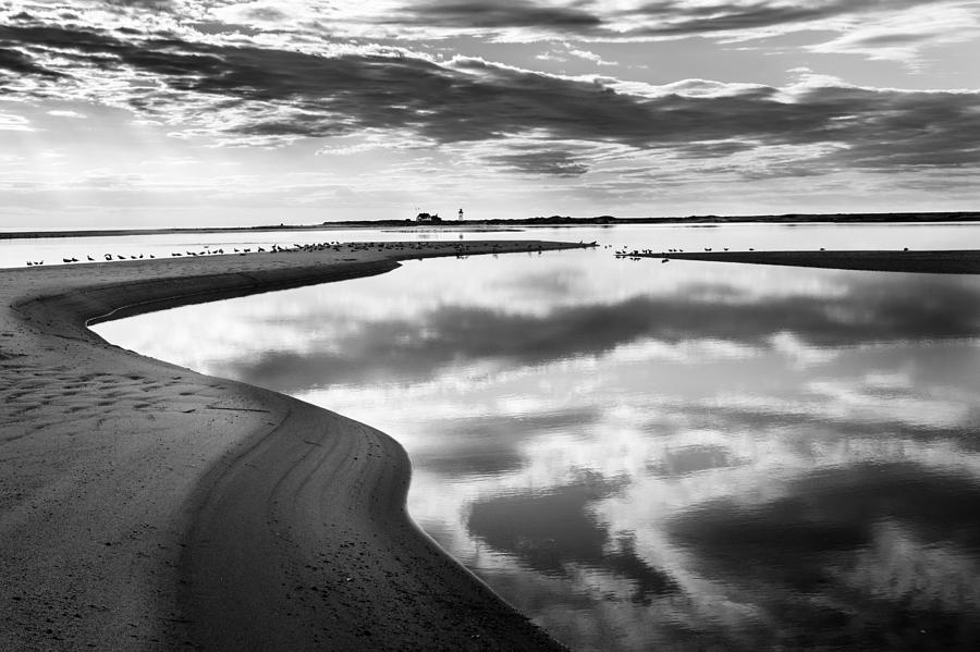 Smooth Water Reflections BW Photograph by Bill Wakeley