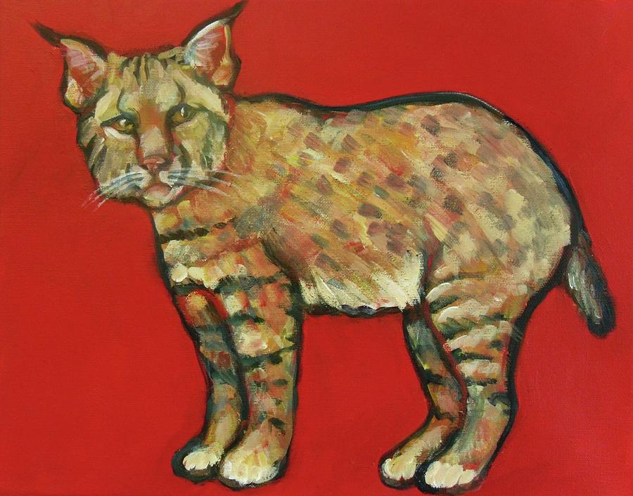 Smug Bobcat Painting by Carol Suzanne Niebuhr