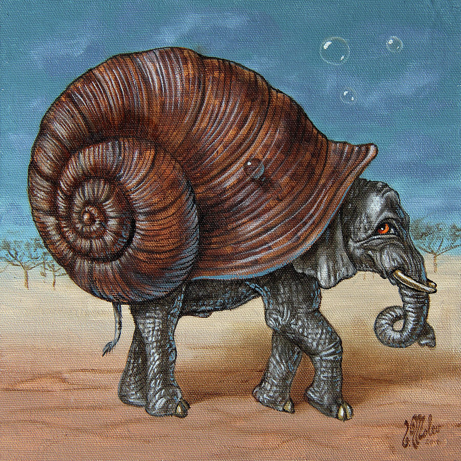 Snailephant Painting by Victor Molev