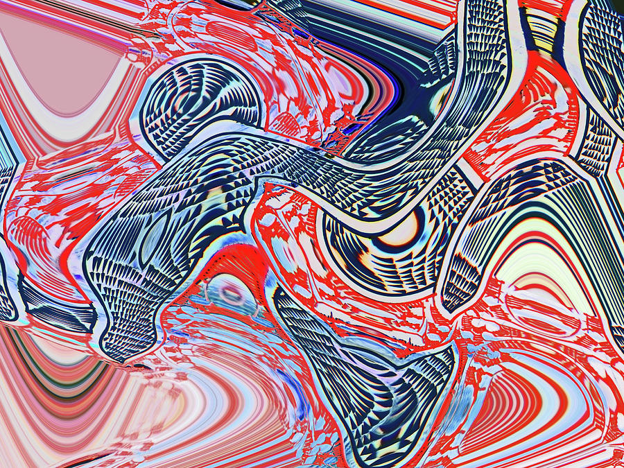 Abstract Digital Art - Snake Dreams by Lenore Senior