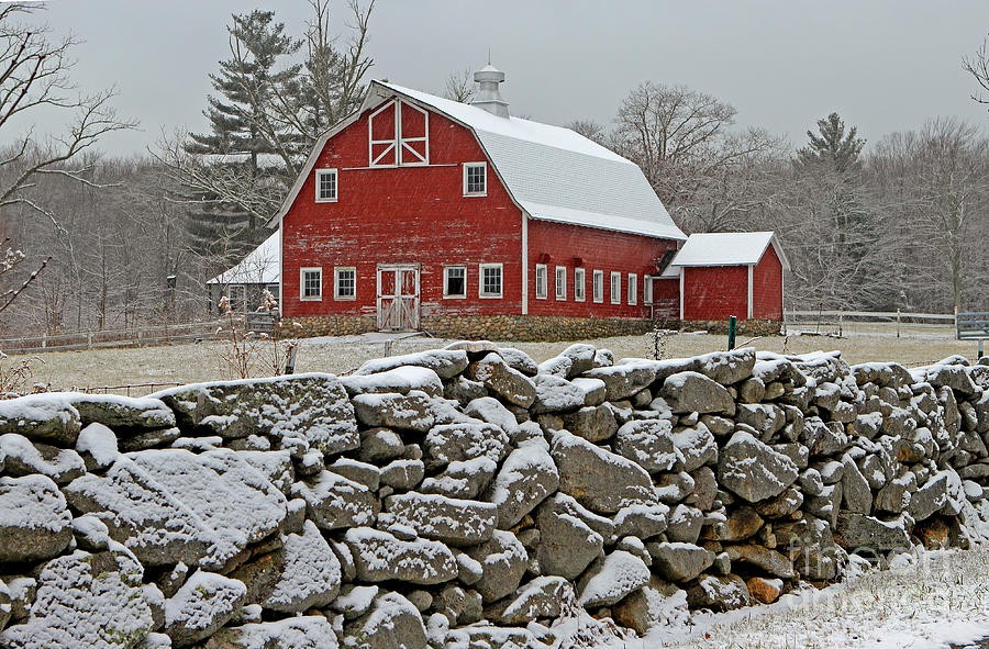 Landscape Photograph - Snake Hill Farm Winter by Jim Beckwith