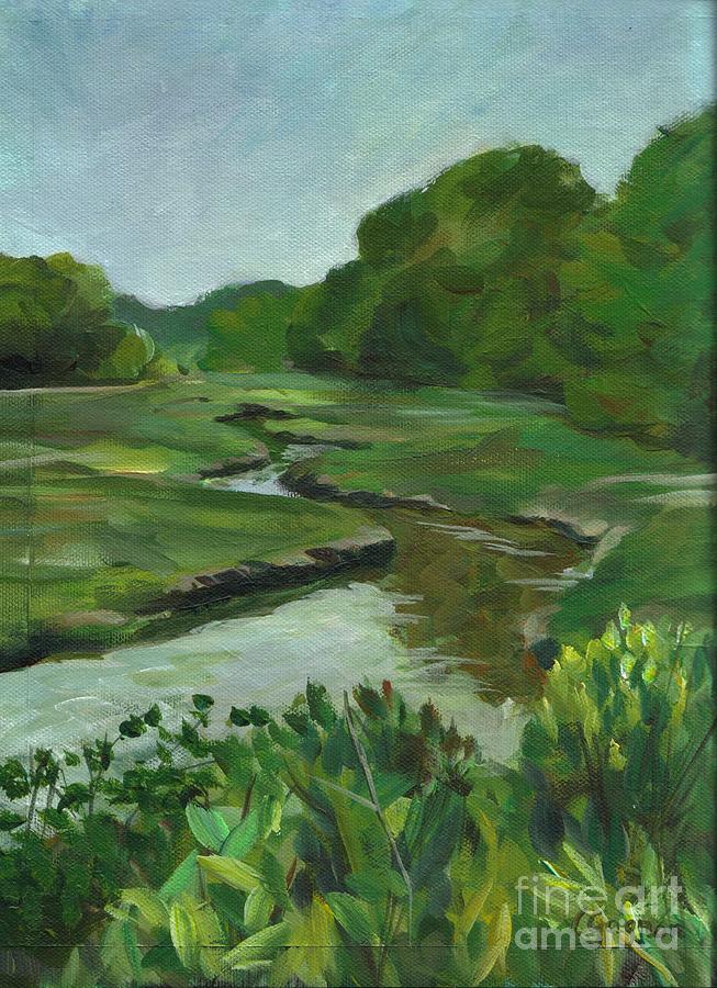 Snake Like Creek I ME Painting by Claire Gagnon