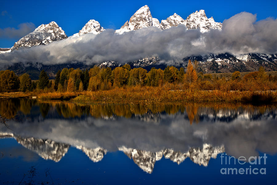 Snake River Fall Reflections Photograph by Adam Jewell
