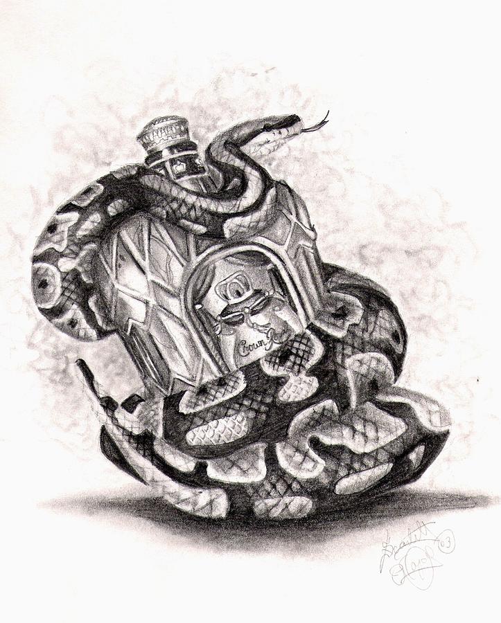 Snake Drawing by Scarlett Royale