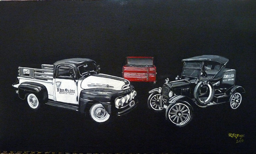 Snap-On Ford Trucks Painting by Richard Le Page