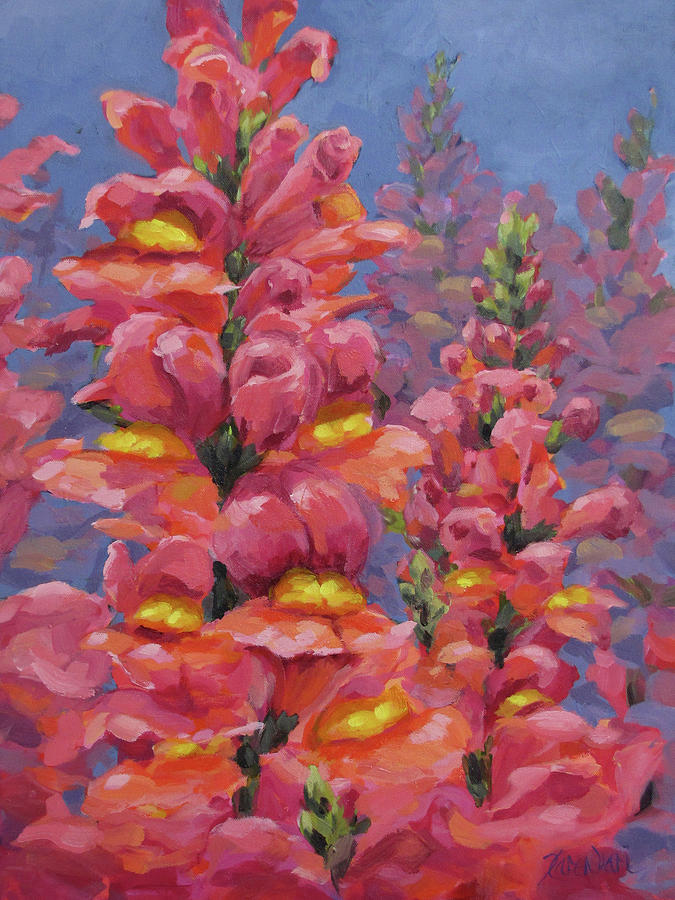 Flower Painting - Snapdragons by Karen Ilari