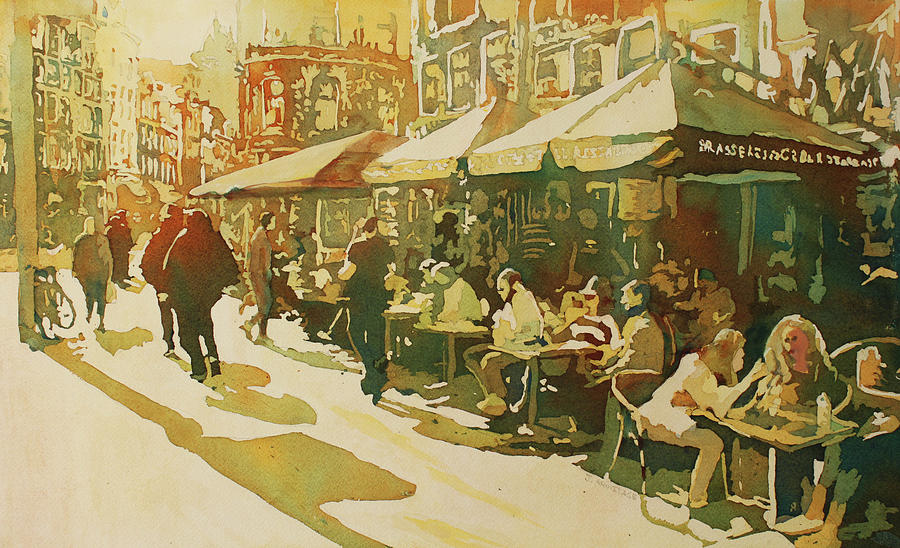 Snapshot Cafe Painting by Jenny Armitage