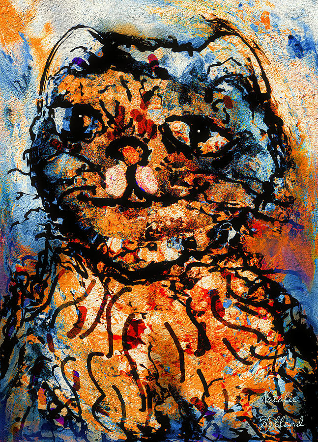 Sneaky Cat Painting by Natalie Holland
