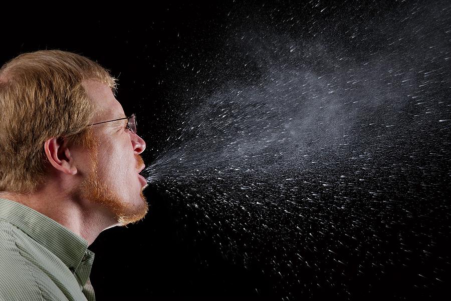 21st Century Photograph - Sneeze In Progress, Revealing The Plume by Everett