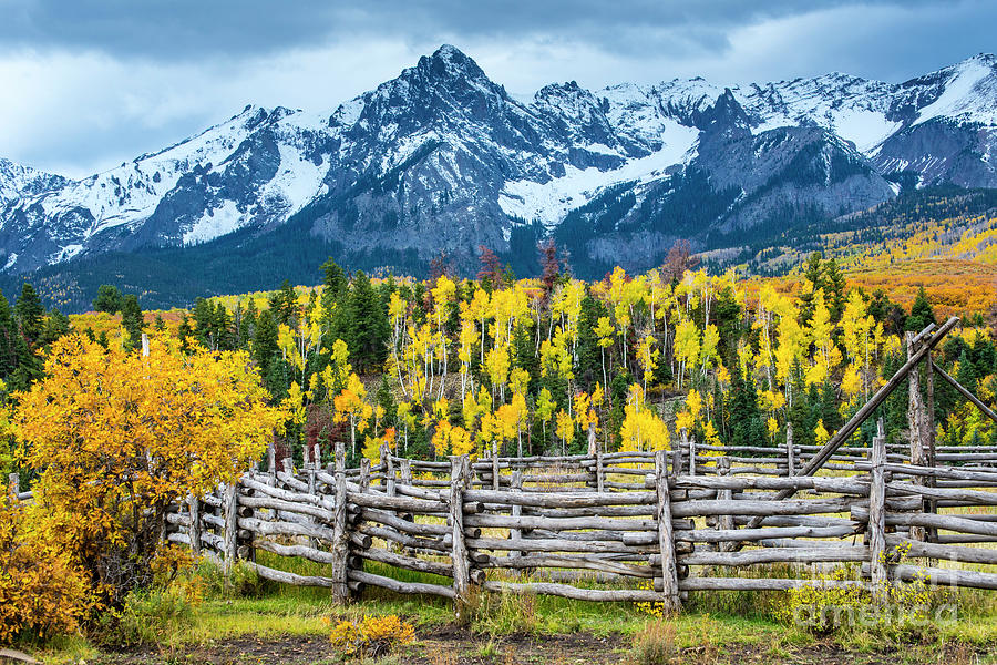 Fall Photograph - Sneffels Range Ranch in Fall - Colorado by Gary Whitton