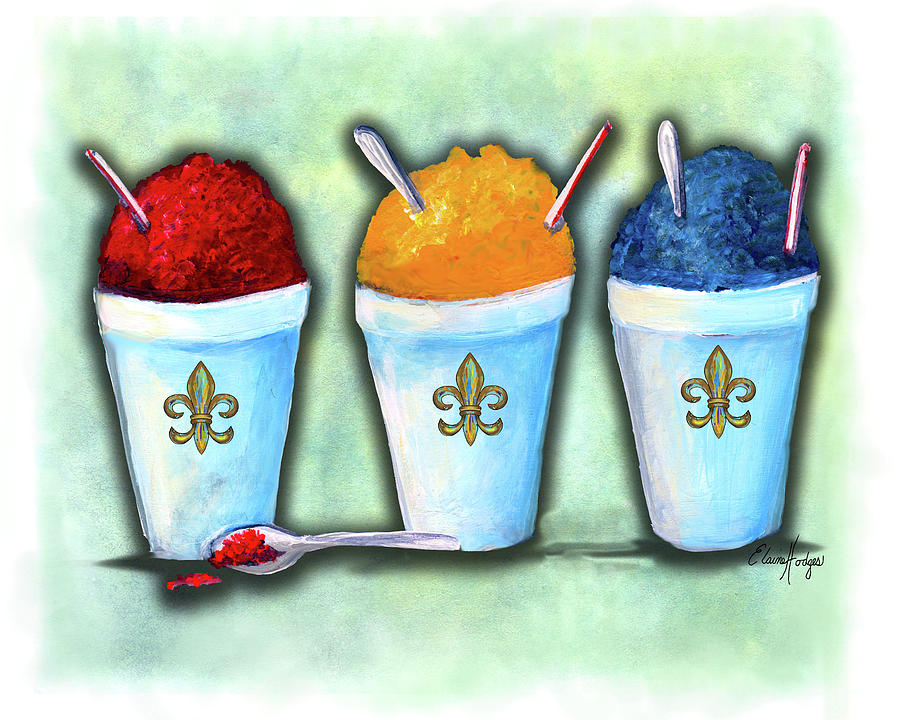 Snoballs Painting by Elaine Hodges