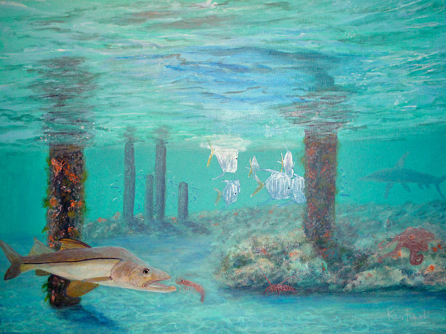 Fish Painting - Snook Painting by Ken Figurski