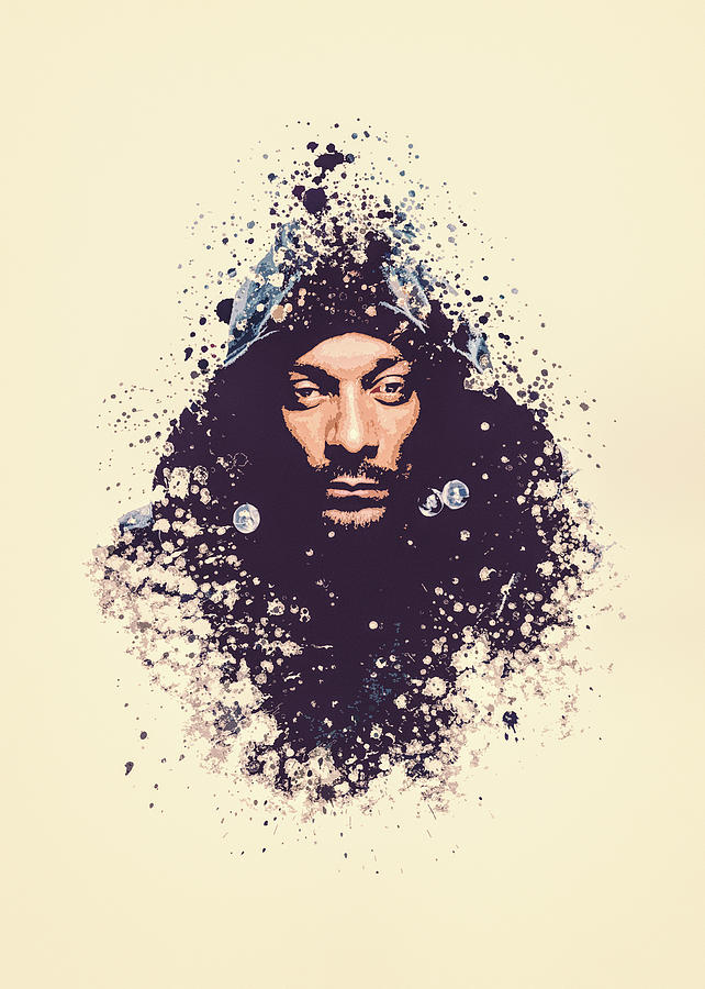 Snoop Dogg Painting - Snoop Dogg splatter painting by Milani P