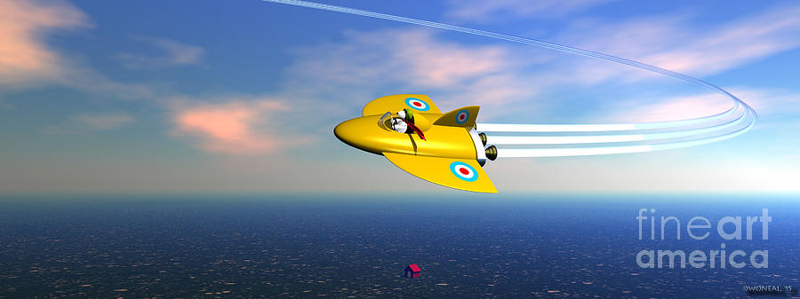 Dog Digital Art - Snoopy The Flying Ace 2 by Walter Neal