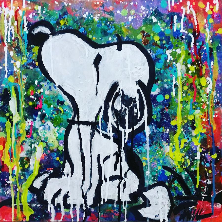 Abstract Painting - Snoopy.Cosmos by A MiL