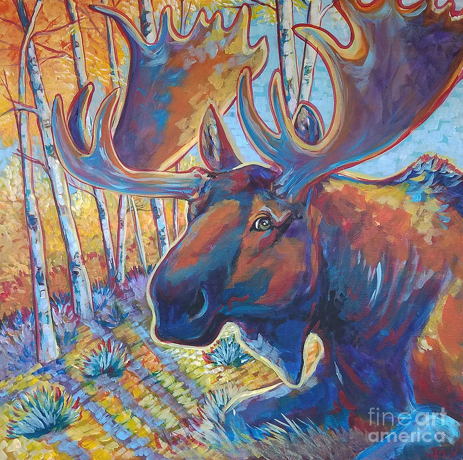 Snooze in the Aspens Painting by Jenn Cunningham