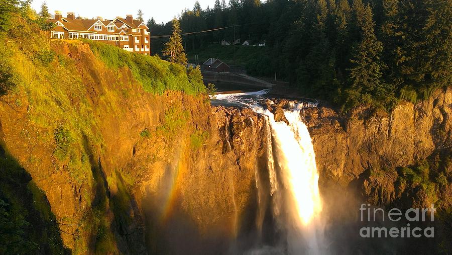 Snoqualmie Falls and Salish Lodge Photograph by Lkb Art And Photography