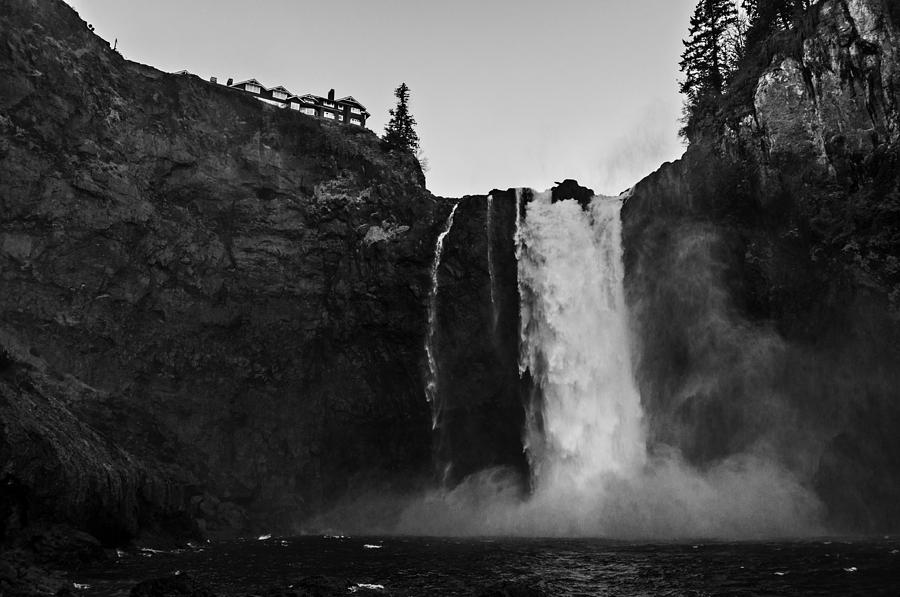 Snoqualmie Falls Black and White 2 Photograph by Pelo Blanco Photo