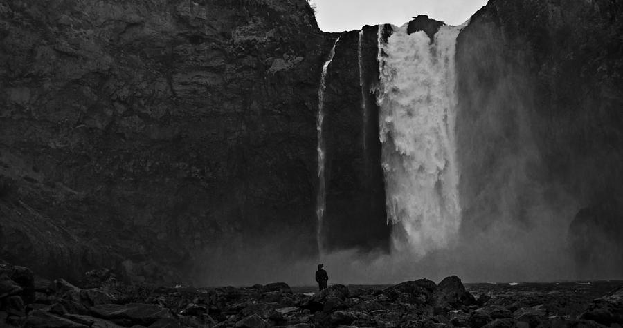Snoqualmie Falls Black and White 3 Photograph by Pelo Blanco Photo