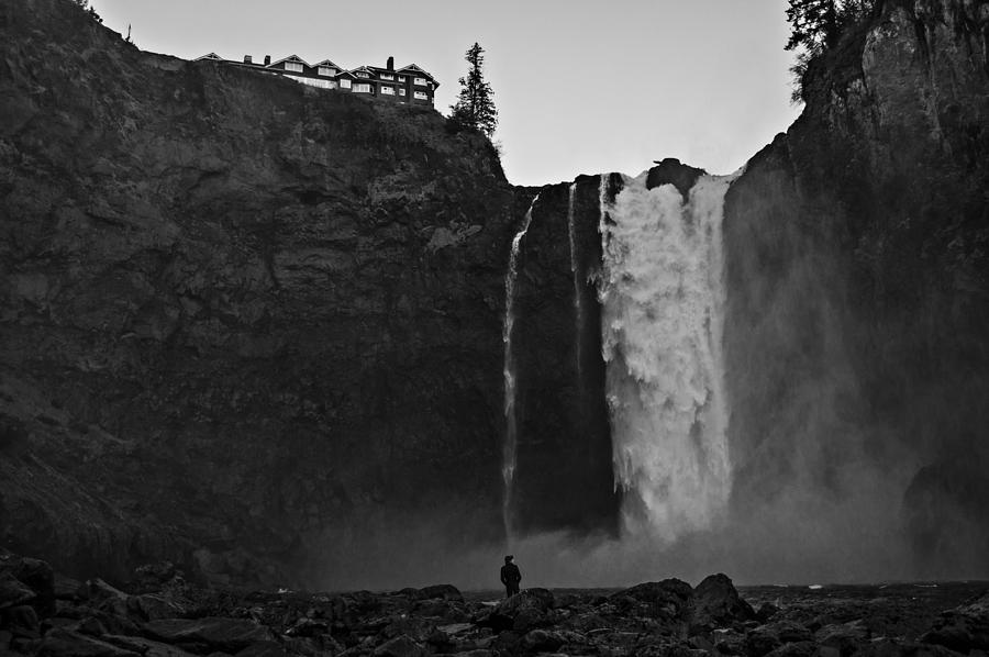 Snoqualmie Falls Black and White Photograph by Pelo Blanco Photo