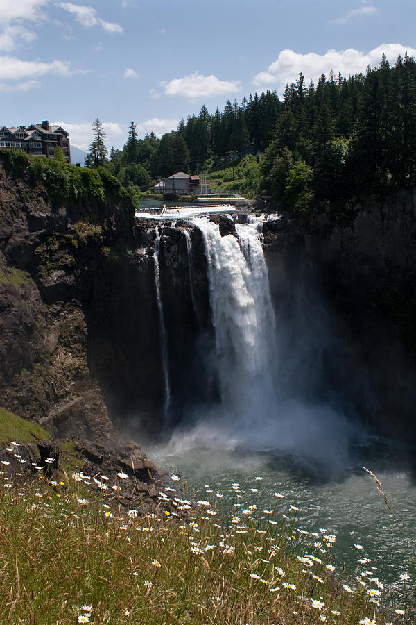 Seattle Photograph - Snoqualmie Falls Hydroelectric Plant by Stacey Lynn Payne