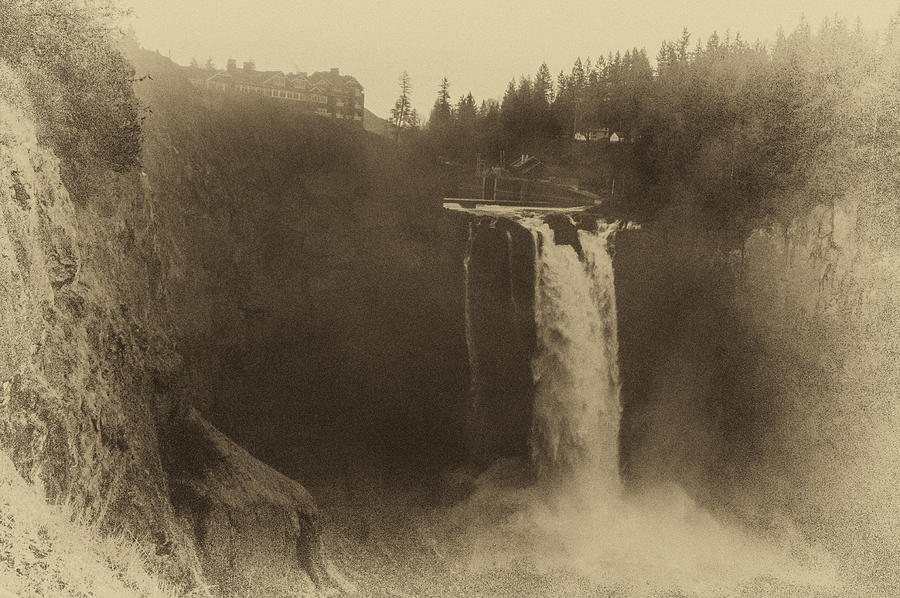 Snoqualmie Falls Old Yellow Photograph by Pelo Blanco Photo
