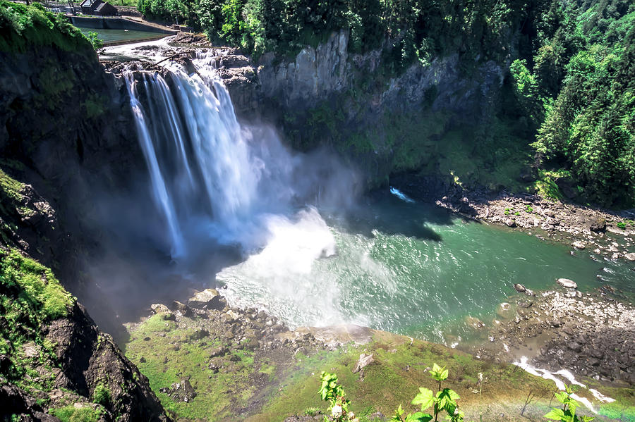 Snoqualmie Falls On A Sunny Day In Washington State Photograph by Alex Grichenko