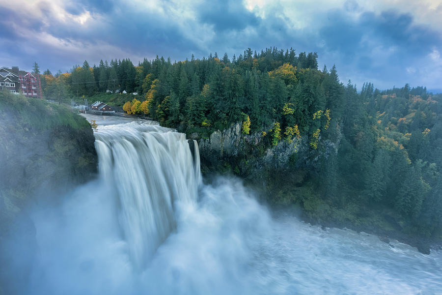 Snoqualmie Falls Rush Hour Photograph by Ken Stanback