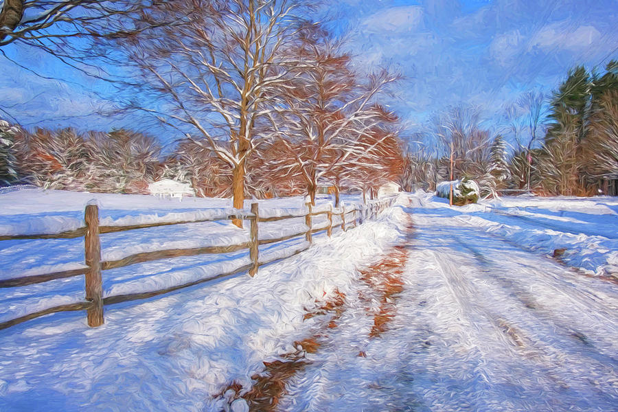 Mountain Brook Photograph - Snow And Fence by Tom Singleton