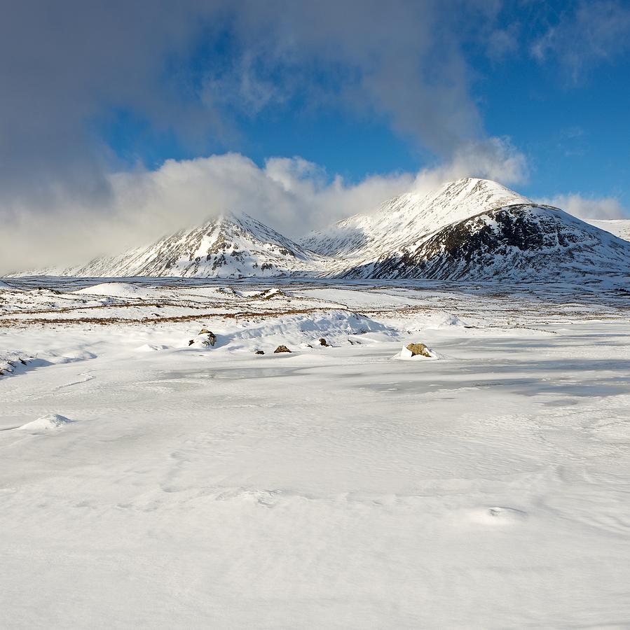 Snow and Ice in Rannoch Moor Photograph by Stephen Taylor