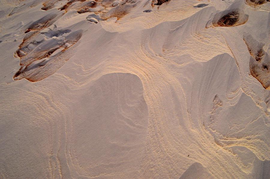 Snow And Sand Patterns  Photograph by Lyle Crump
