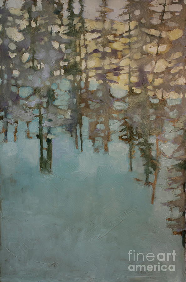Tree Painting - Snow and Trees by Olivia Pendergast