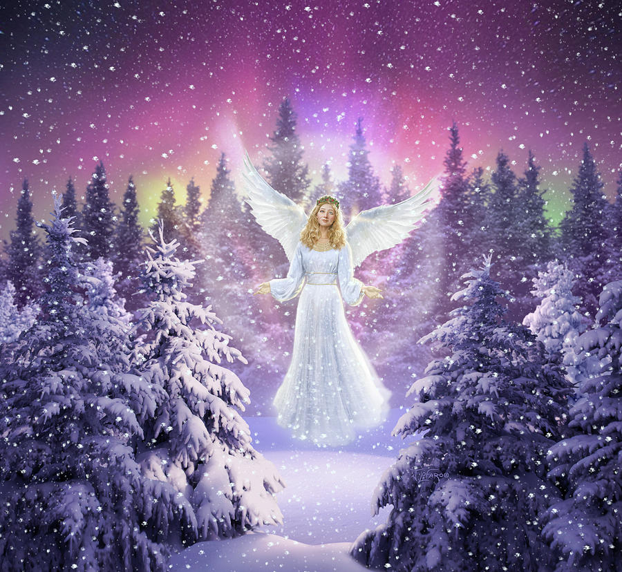 Snow Angel Digital Art by Jerry LoFaro
