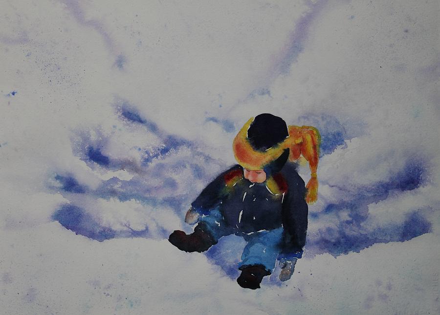 Snow Angel Painting by Ruth Kamenev
