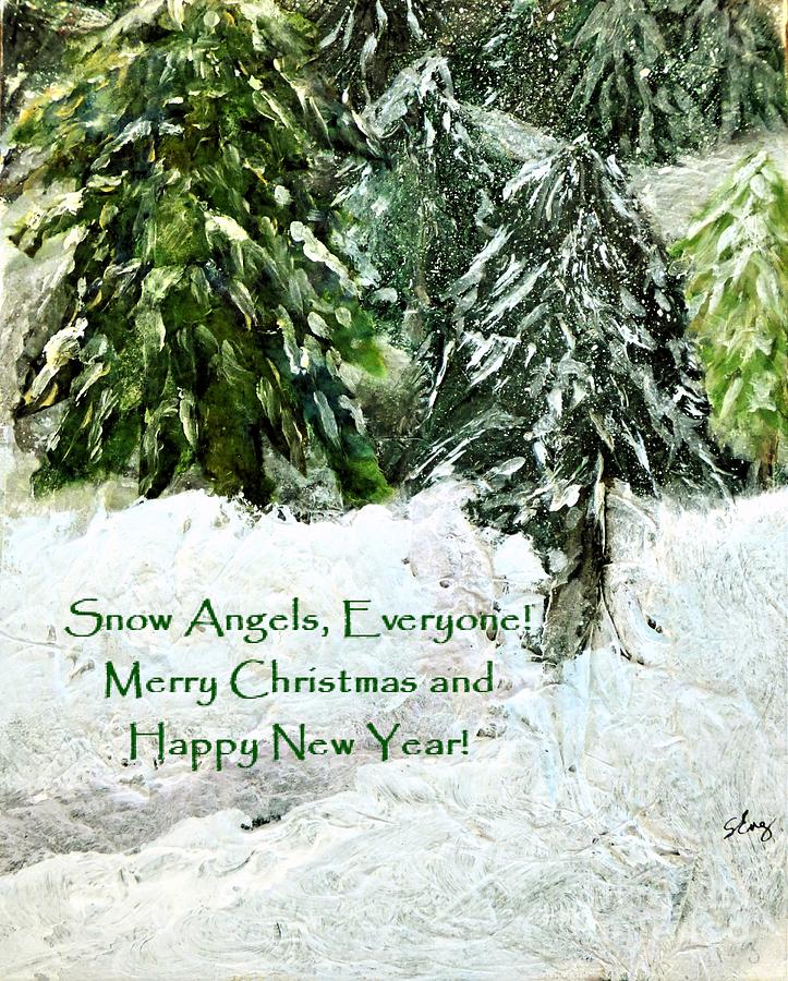 Snow Angels Everyone Mixed Media by Sharon Williams Eng