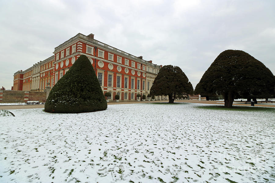Snow at Hampton Court London Photograph by Julia Gavin