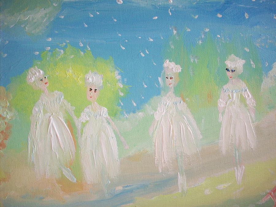 Snow Ballet Painting by Judith Desrosiers